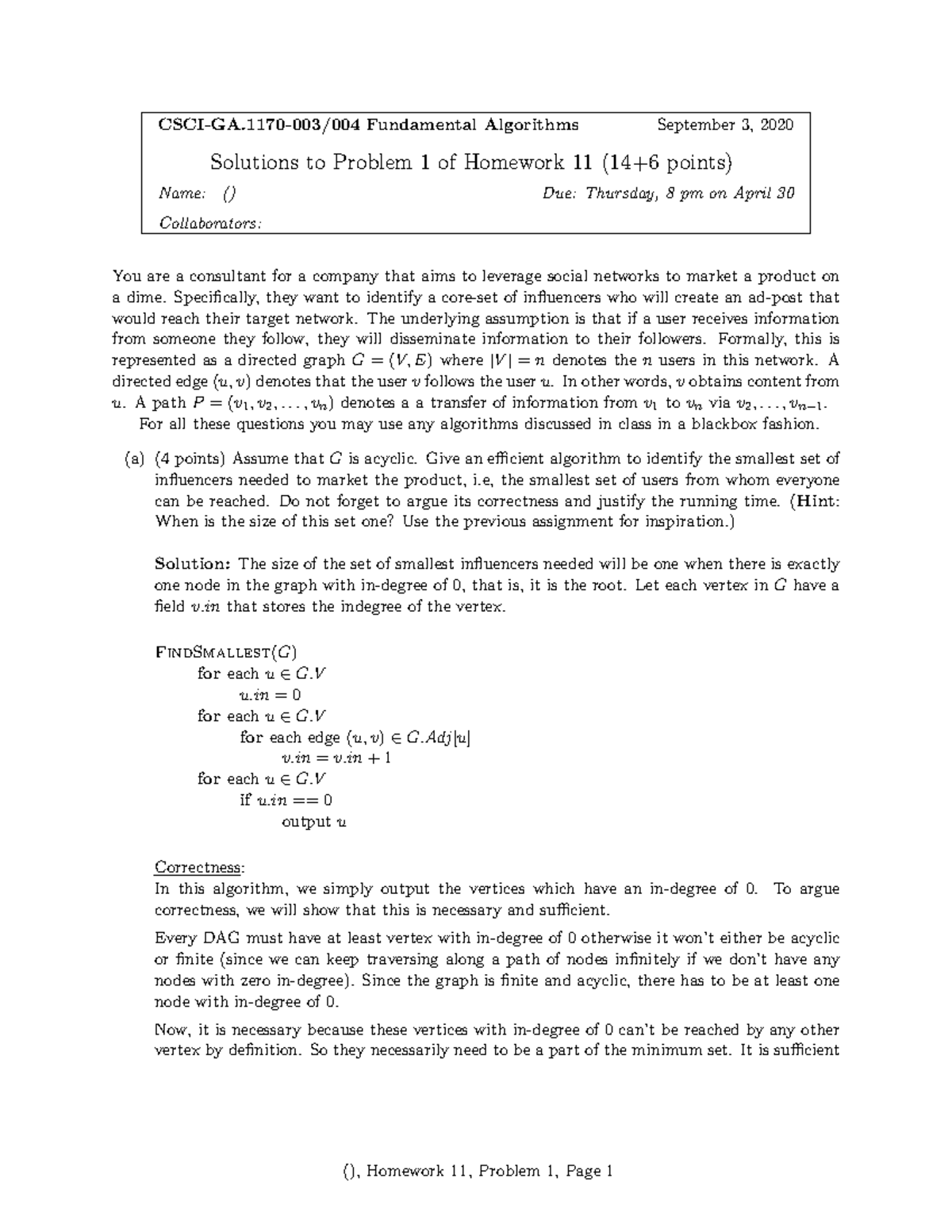 Ps11 - Assign - CSCI-GA-003/004 Fundamental Algorithms September 3 ...