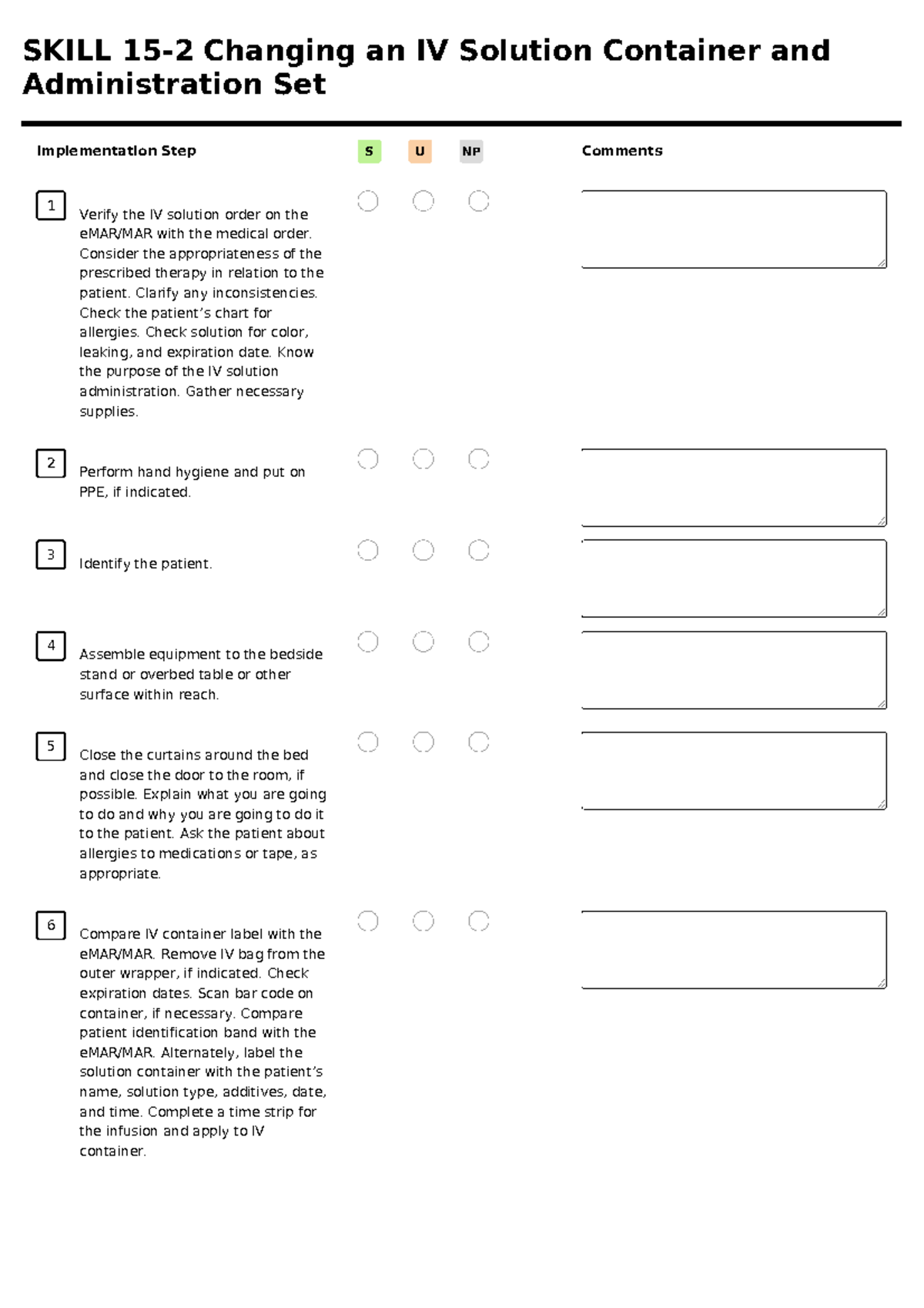 Skill 15 2 Changing an IV Solution Container and Administration Set