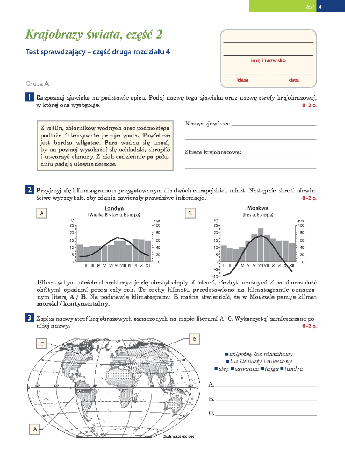 Geografia Puls Ziemi 2 Europa Sprawdzian www.studocu.com