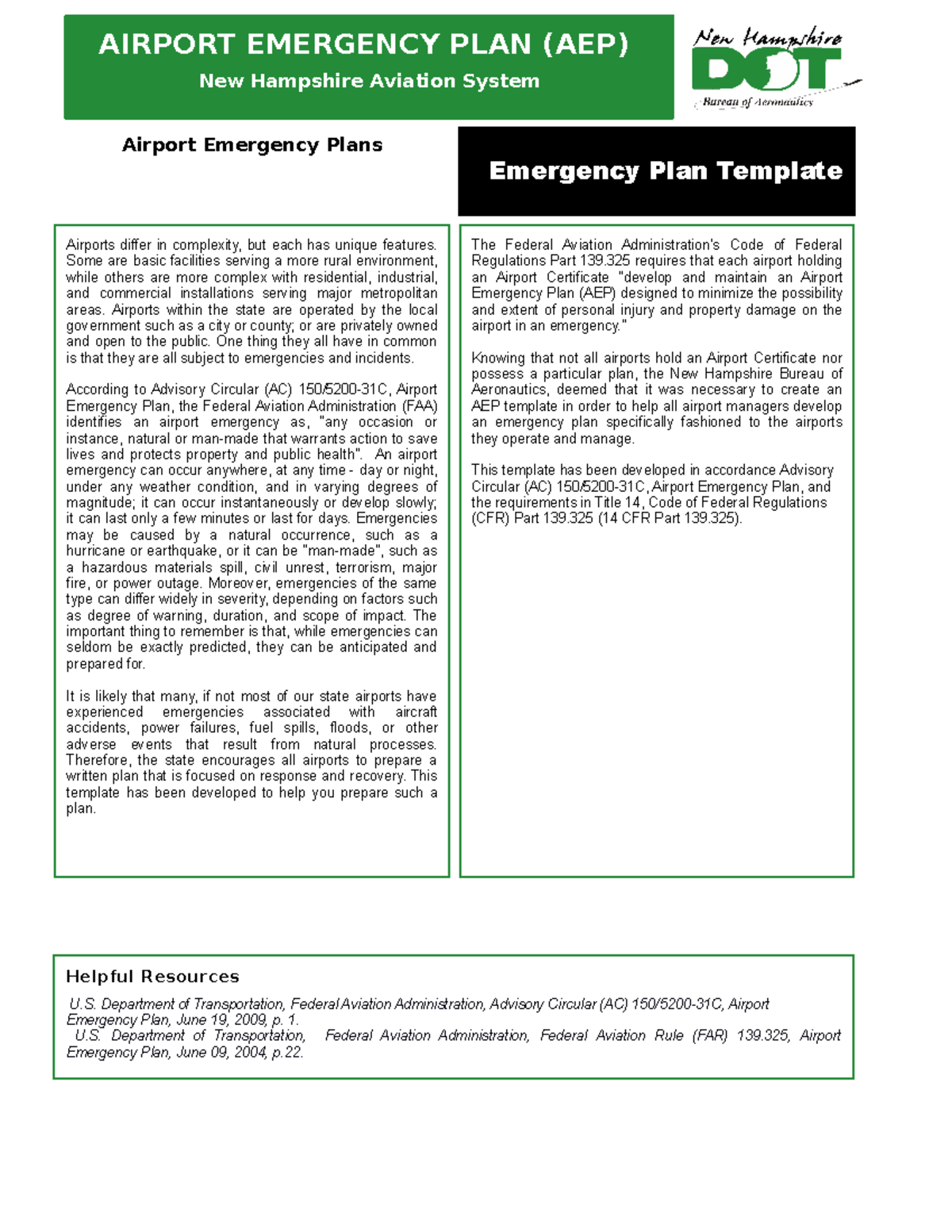 Airport Emergency Plan Template Tool - Sociology - Studocu