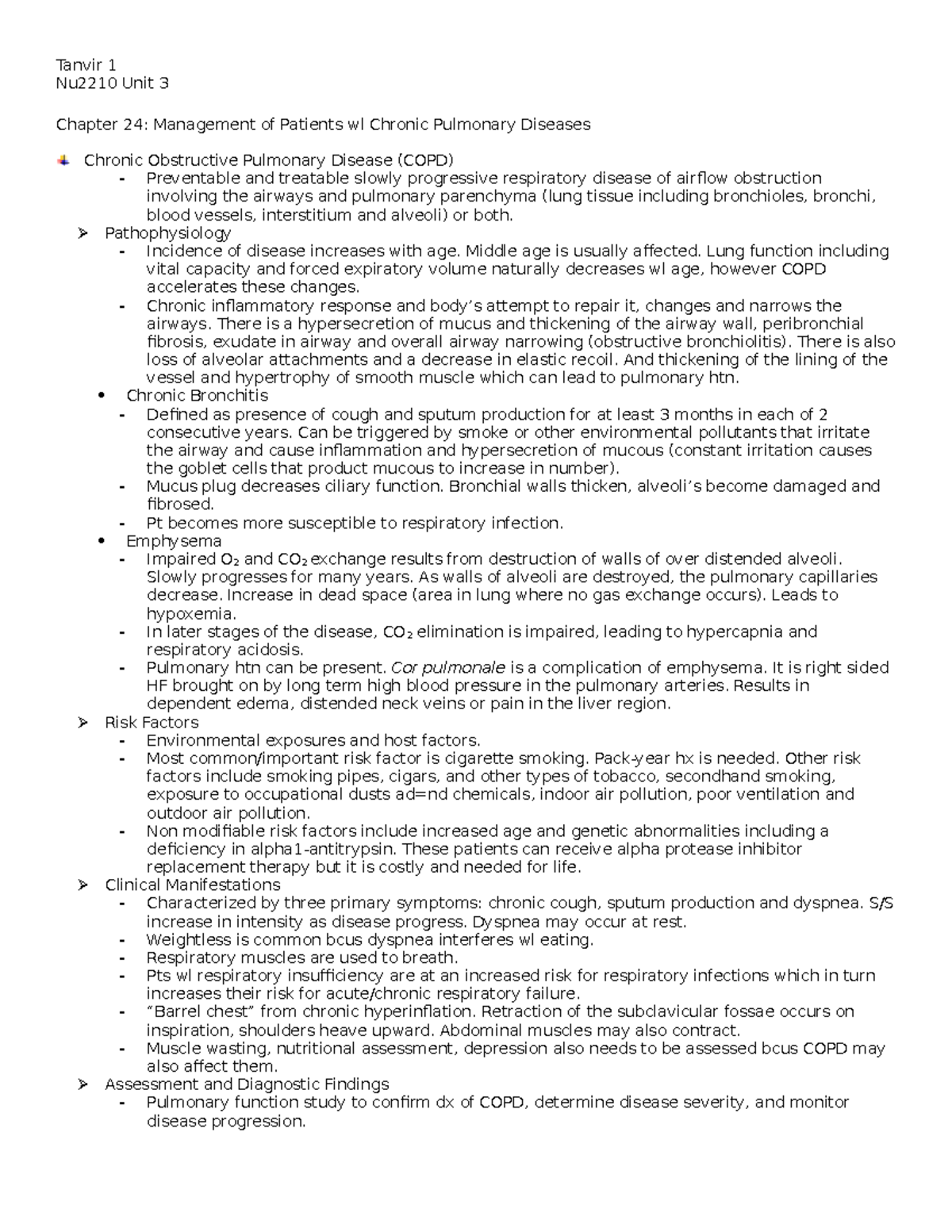 Medsurg unit 3 final - lecture note unit 3 - Tanvir 1 Nu2210 Unit 3 ...
