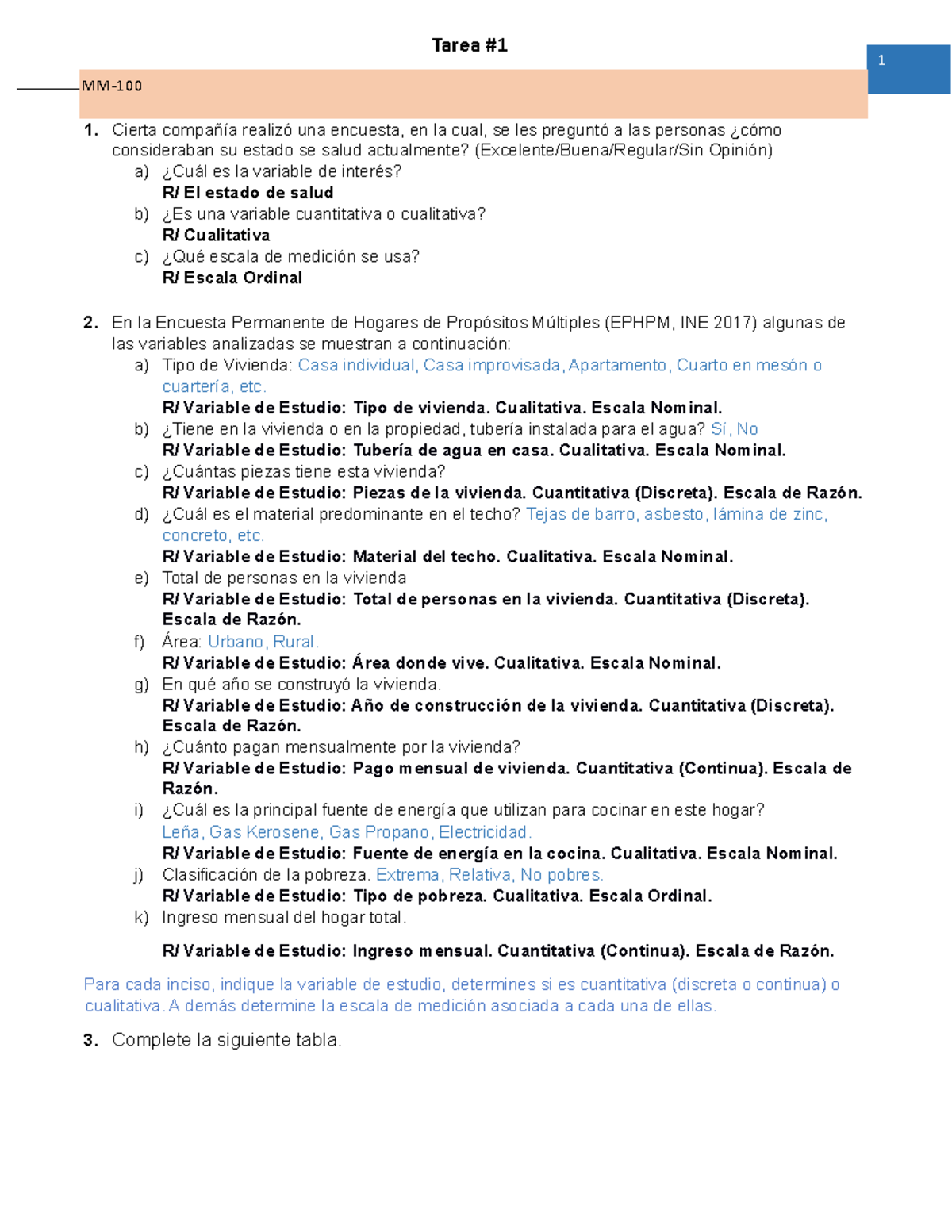 Tarea #1 - U1 - 1. Cierta Compañía Realizó Una Encuesta, En La Cual, Se ...