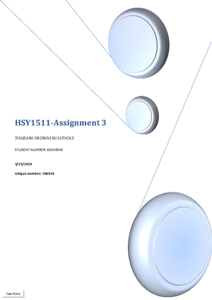 68161131 HSY1511 02 MARK080100 - NONHLANHLA NCUBE STUDENT NUMBER ...