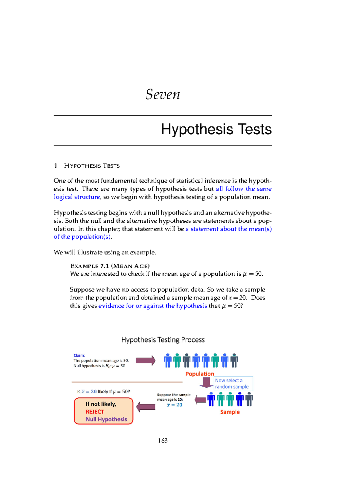 Ch07-notes - Seven Hypothesis Tests 1 HYPOTHESIS TESTS One of the most ...