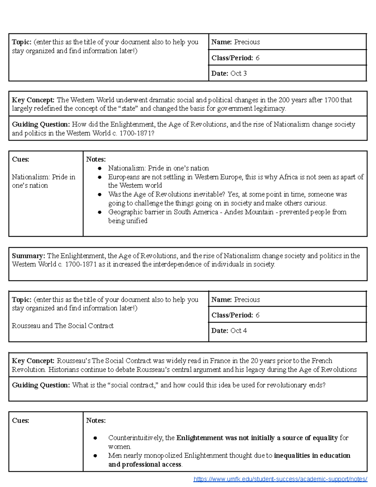 APWH Unit 2 Note Template - Topic: (enter this as the title of your ...