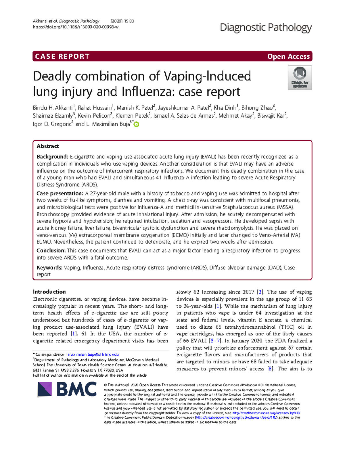 Paper About Influenza - C A S E R E P O R T Open Access Deadly ...