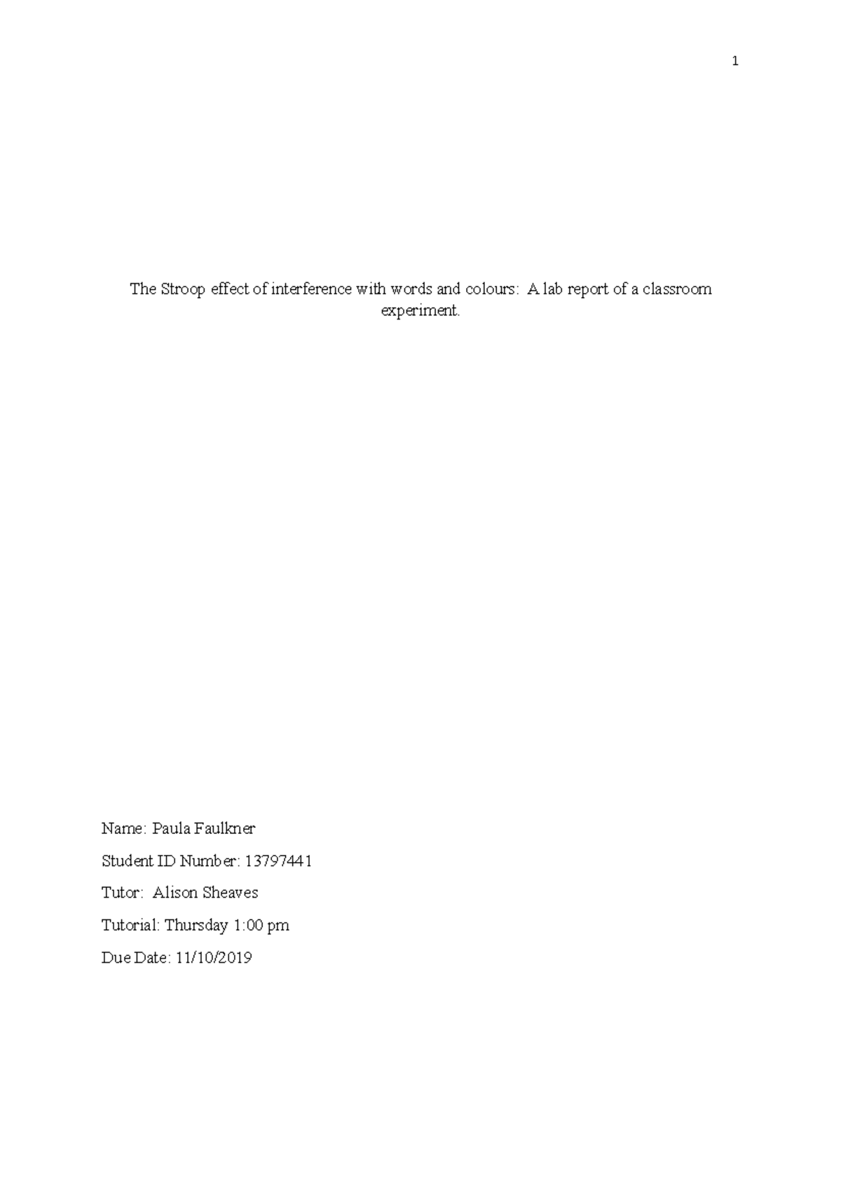 Lab Report 10 - Feel free - The Stroop effect of interference with ...