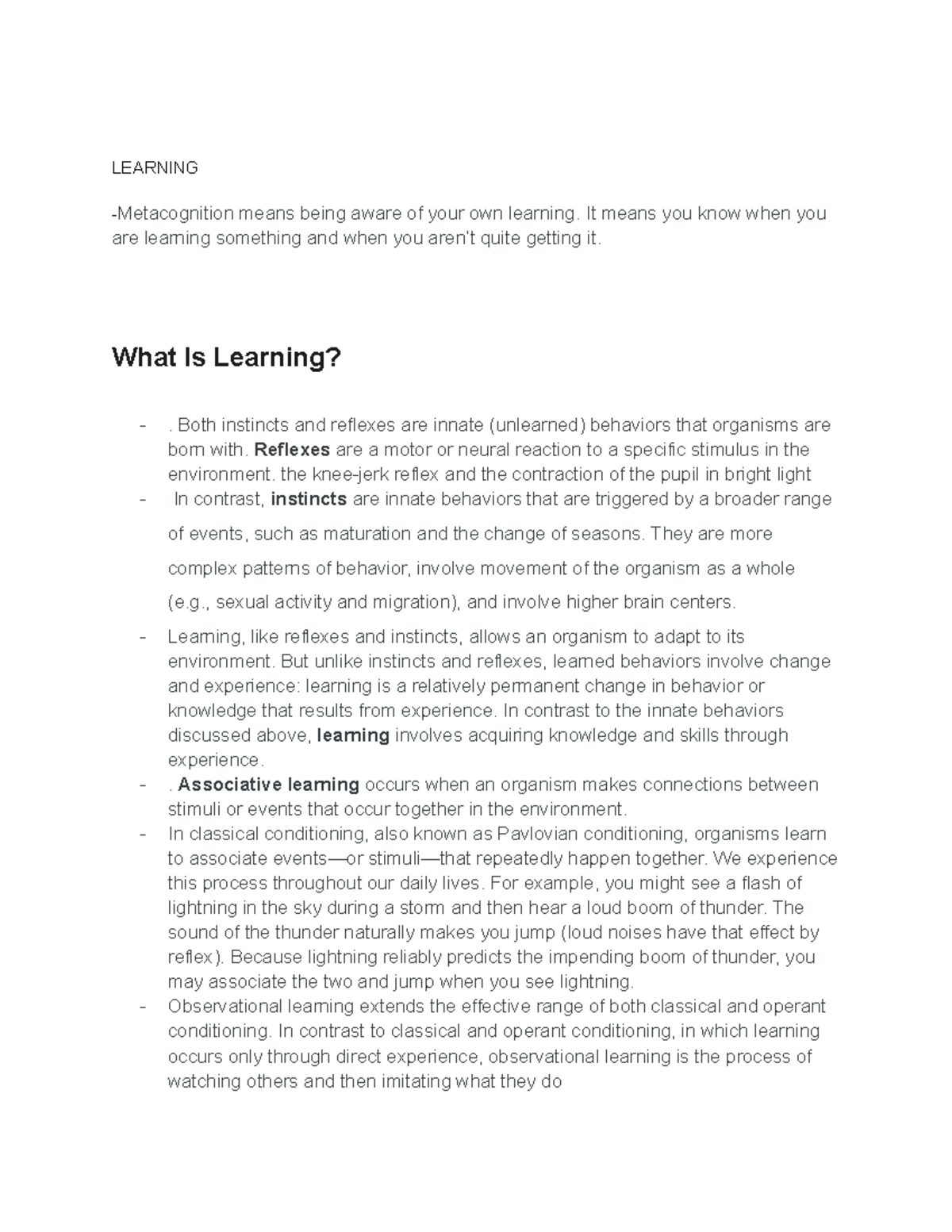 PSY MOD 8 - Notes for module 8 for psychology 103 - LEARNING ...