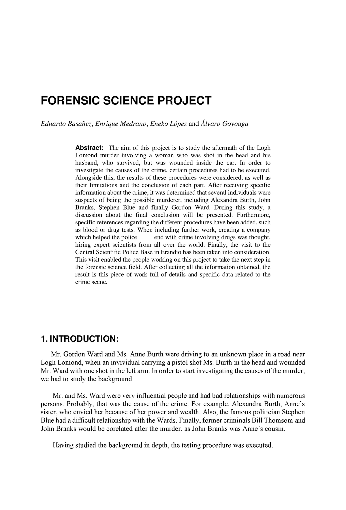 forensic science research proposal topics