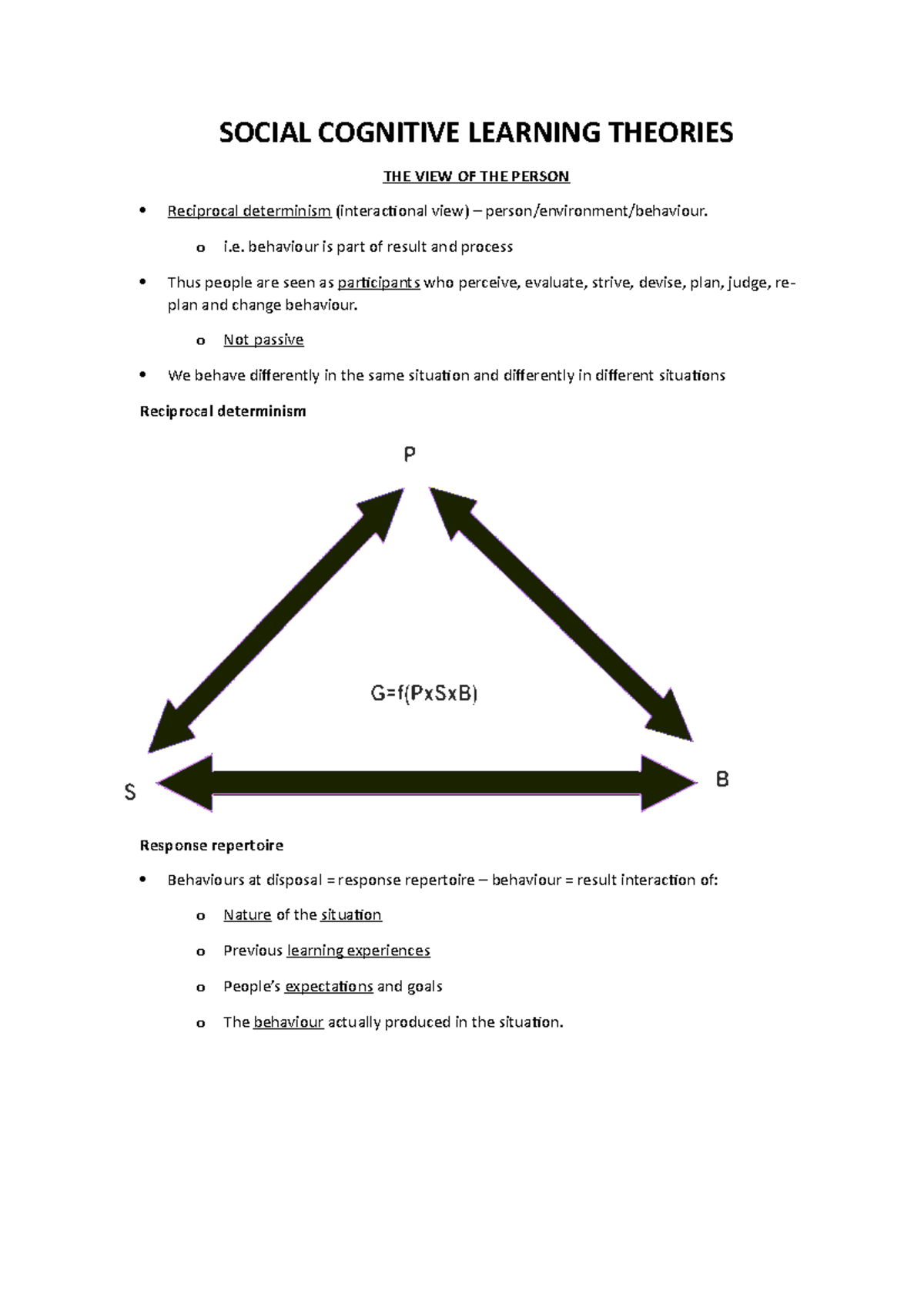Social Cognitive Learning theory - SOCIAL COGNITIVE LEARNING THEORIES ...