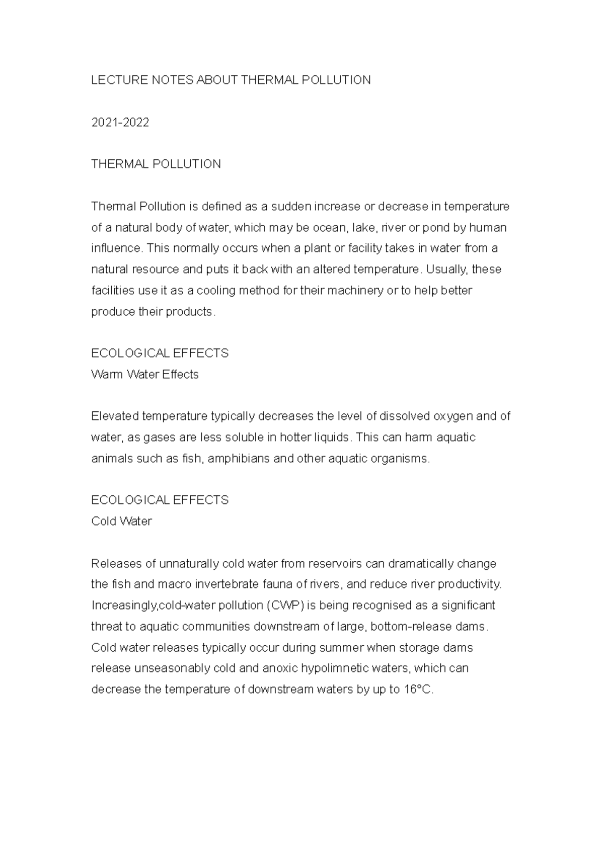 lecture-notes-about-thermal-pollution-lecture-notes-about-thermal