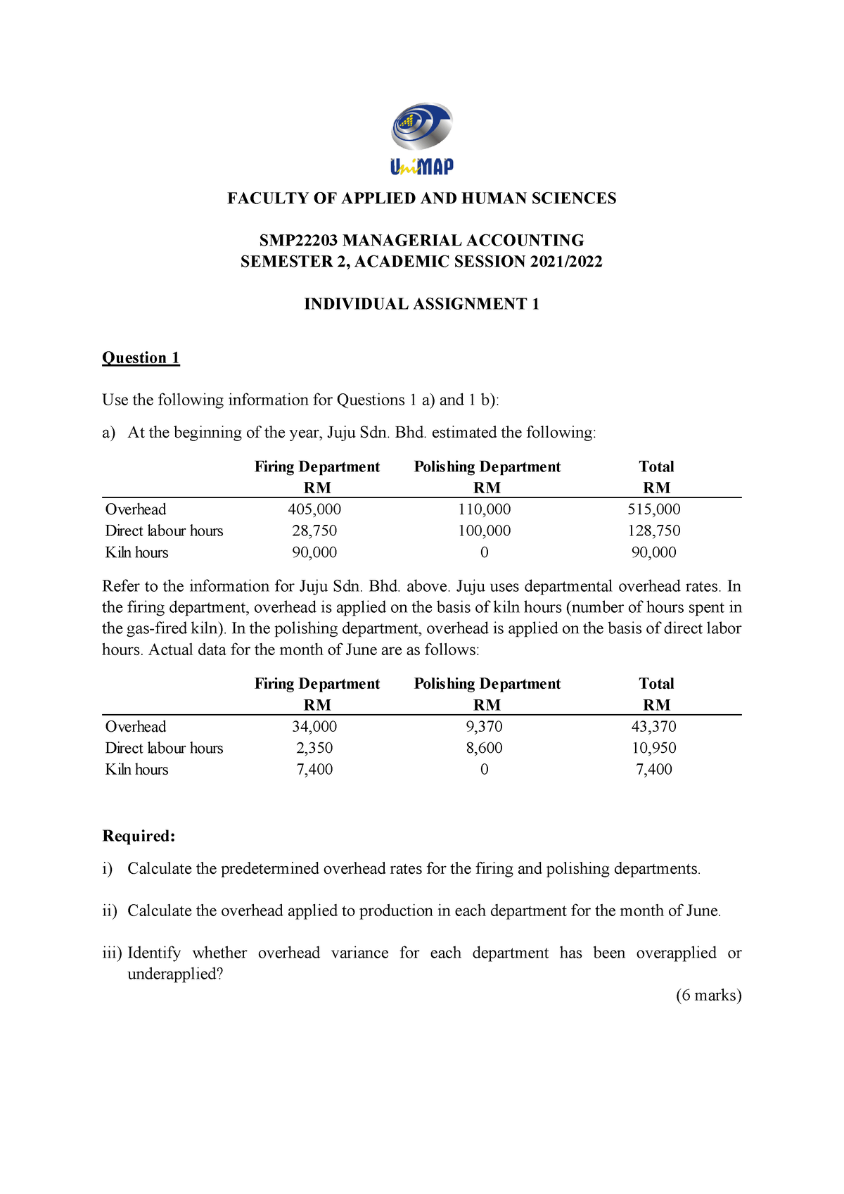 Question IA 1 - Chapter 3 4 - FACULTY OF APPLIED AND HUMAN SCIENCES ...