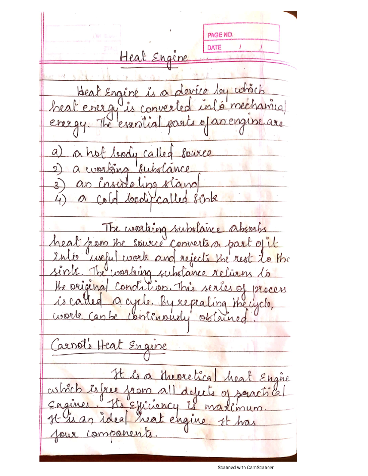 Heat engine - BSc physics main and sub students second sem note for ...