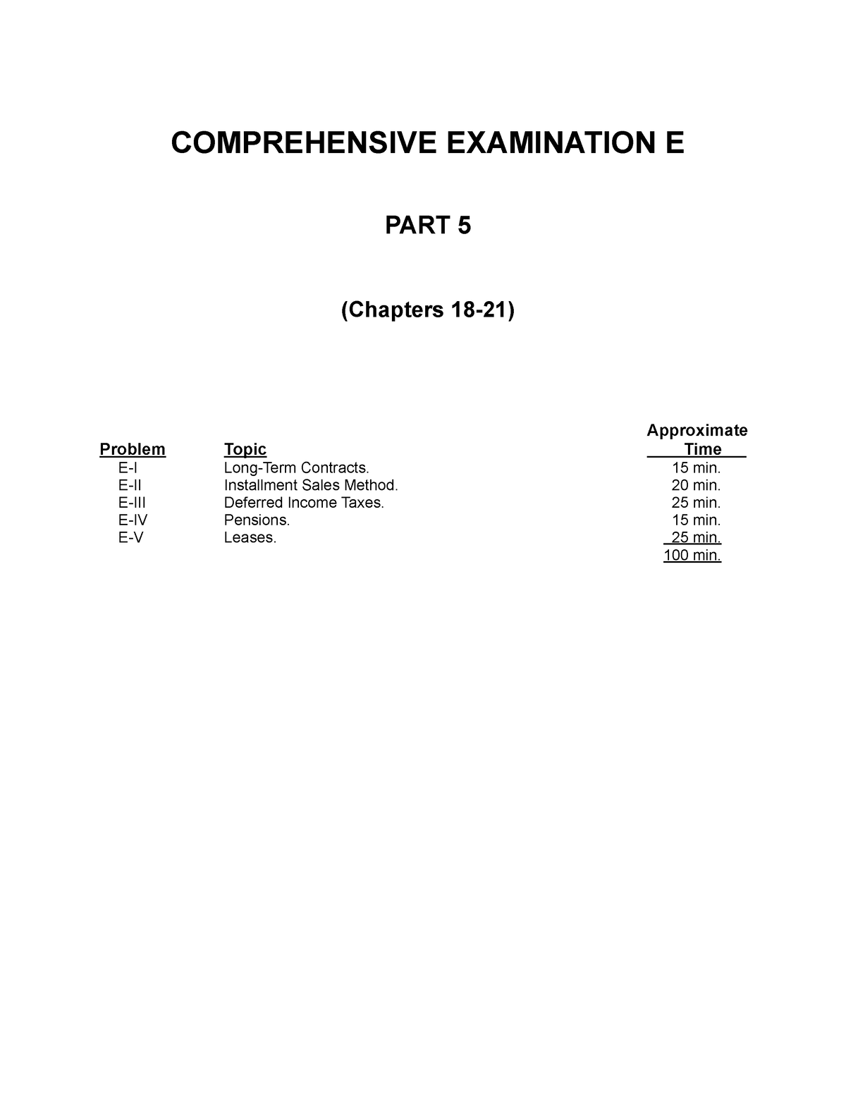 Comprehensiveexam E - Comprehensive Exam - COMPREHENSIVE EXAMINATION E ...