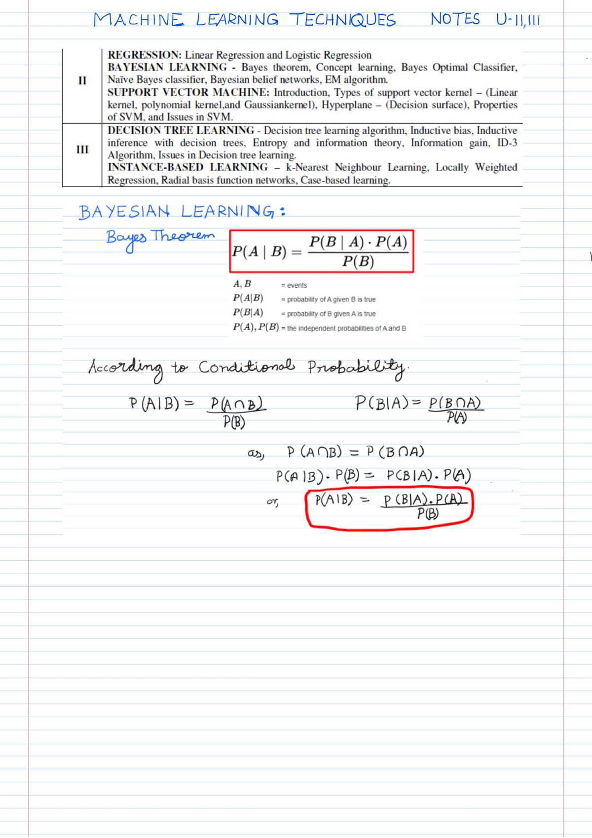 Mlt Notes Unit Iiiii - B.Tech - Studocu