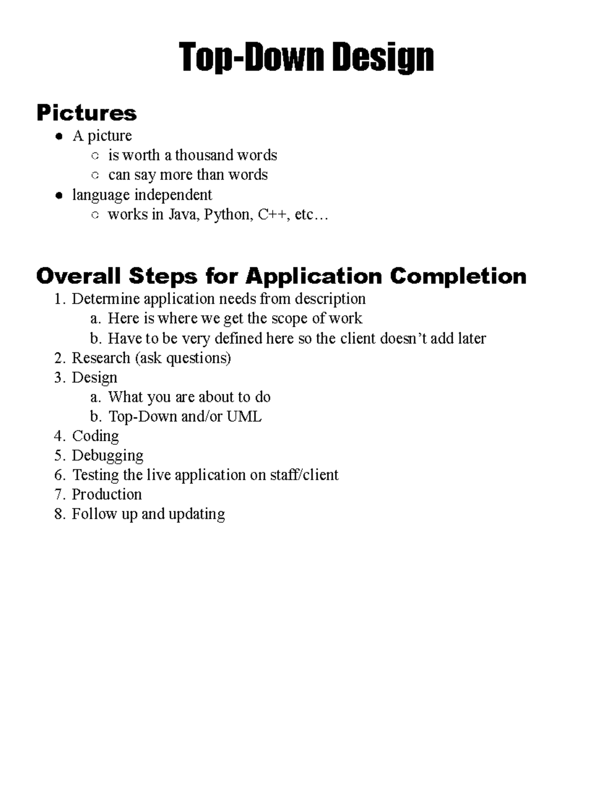 Python Top-Down Design Notes - Top-Down Design Pictures A picture is ...