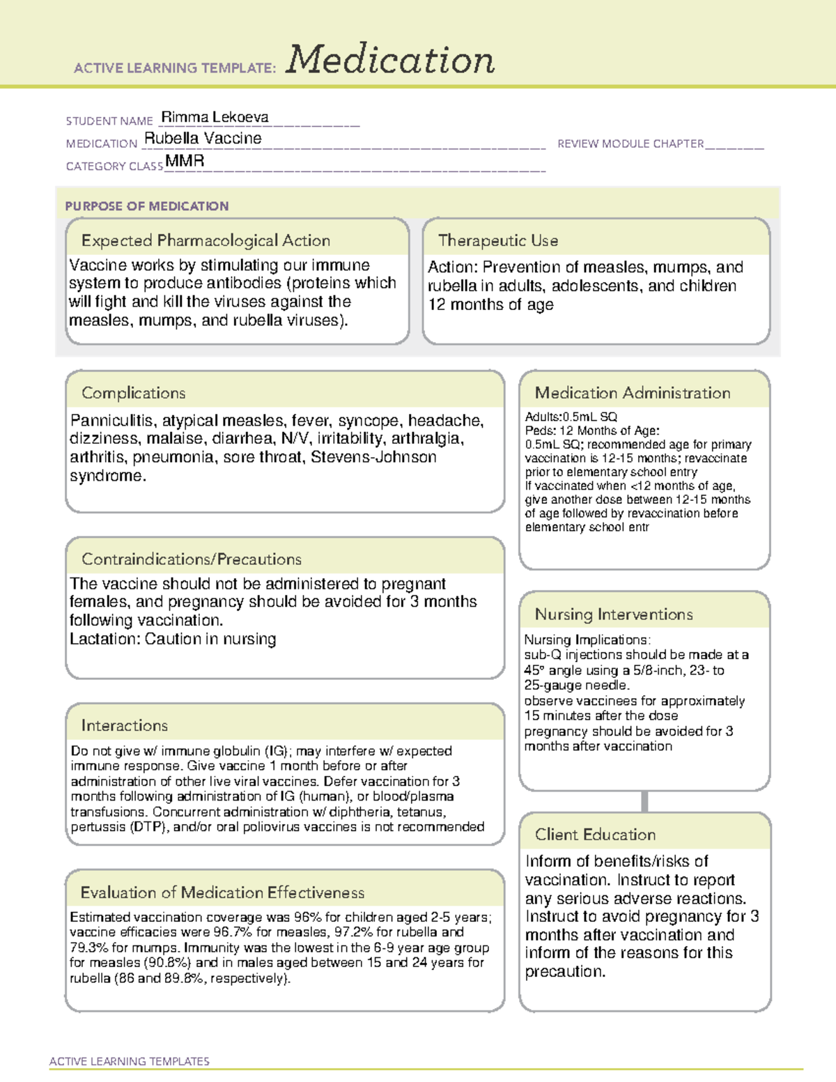 Med Card Rubella ATI ACTIVE LEARNING TEMPLATE Medication Rimma   Thumb 1200 1553 