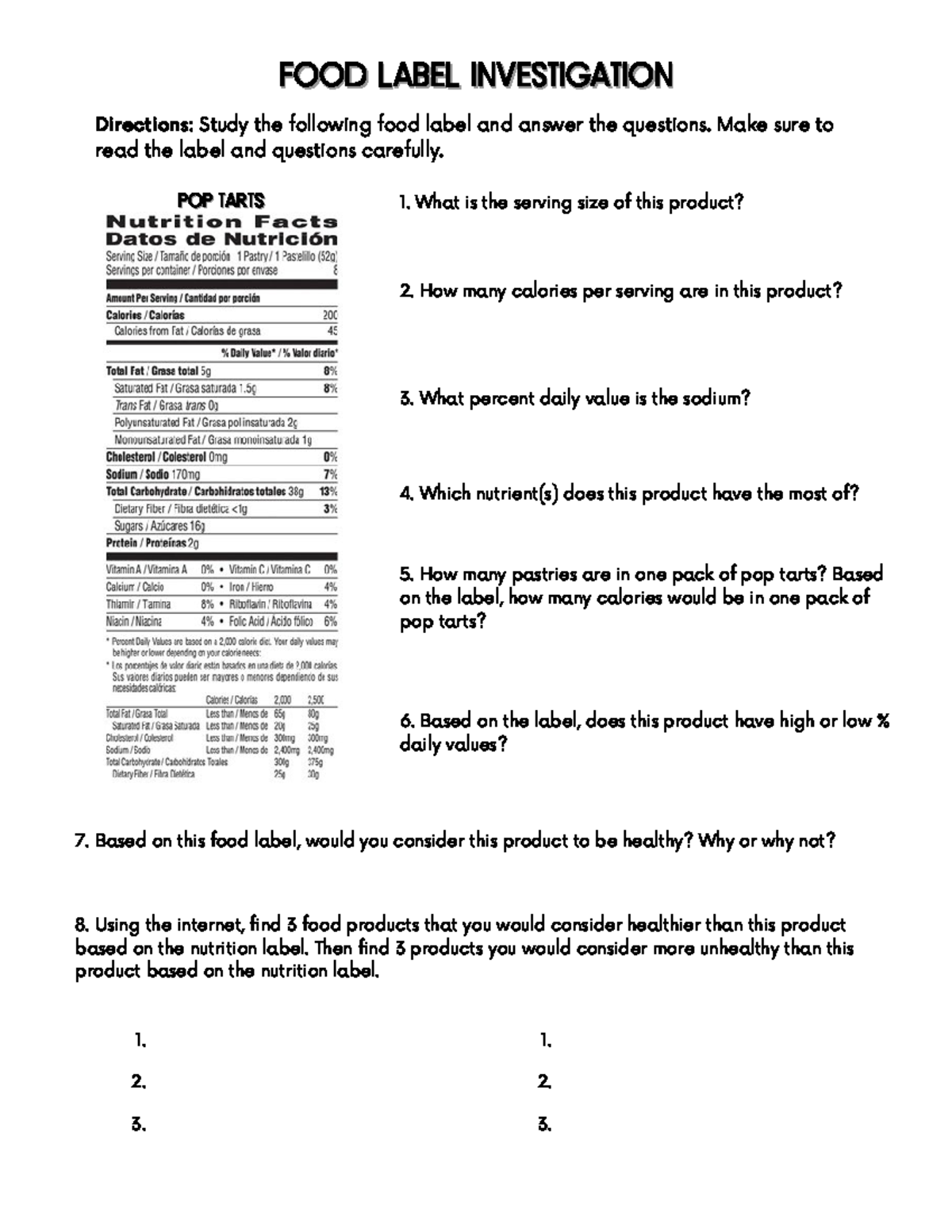 food-label-investigation-worksheet-simple-nutrition-facts-label-review