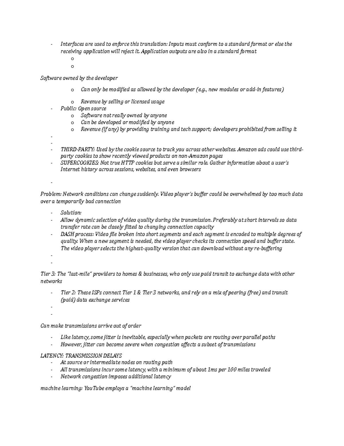 Youtube notes Interfaces are used to enforce this translation Inputs