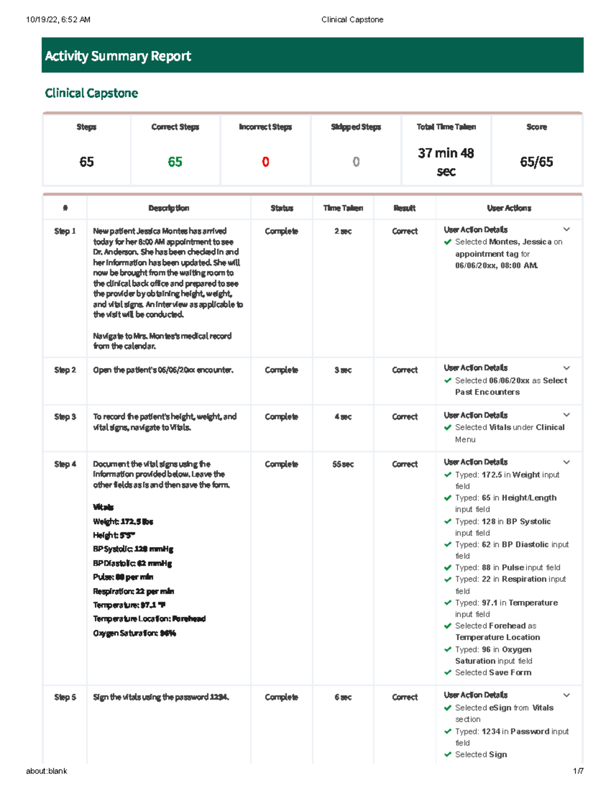 Clinical Capstone Study Guide 2 Clinical Capstone Steps Correct Steps