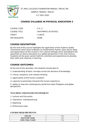 Module In PE2 Rhythmic Activities 1 Recovered - Module In PHYSICAL ...