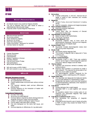 CT SCAN summary - Midterms BASIC PRINCIPLES Algorithms Derived from the ...