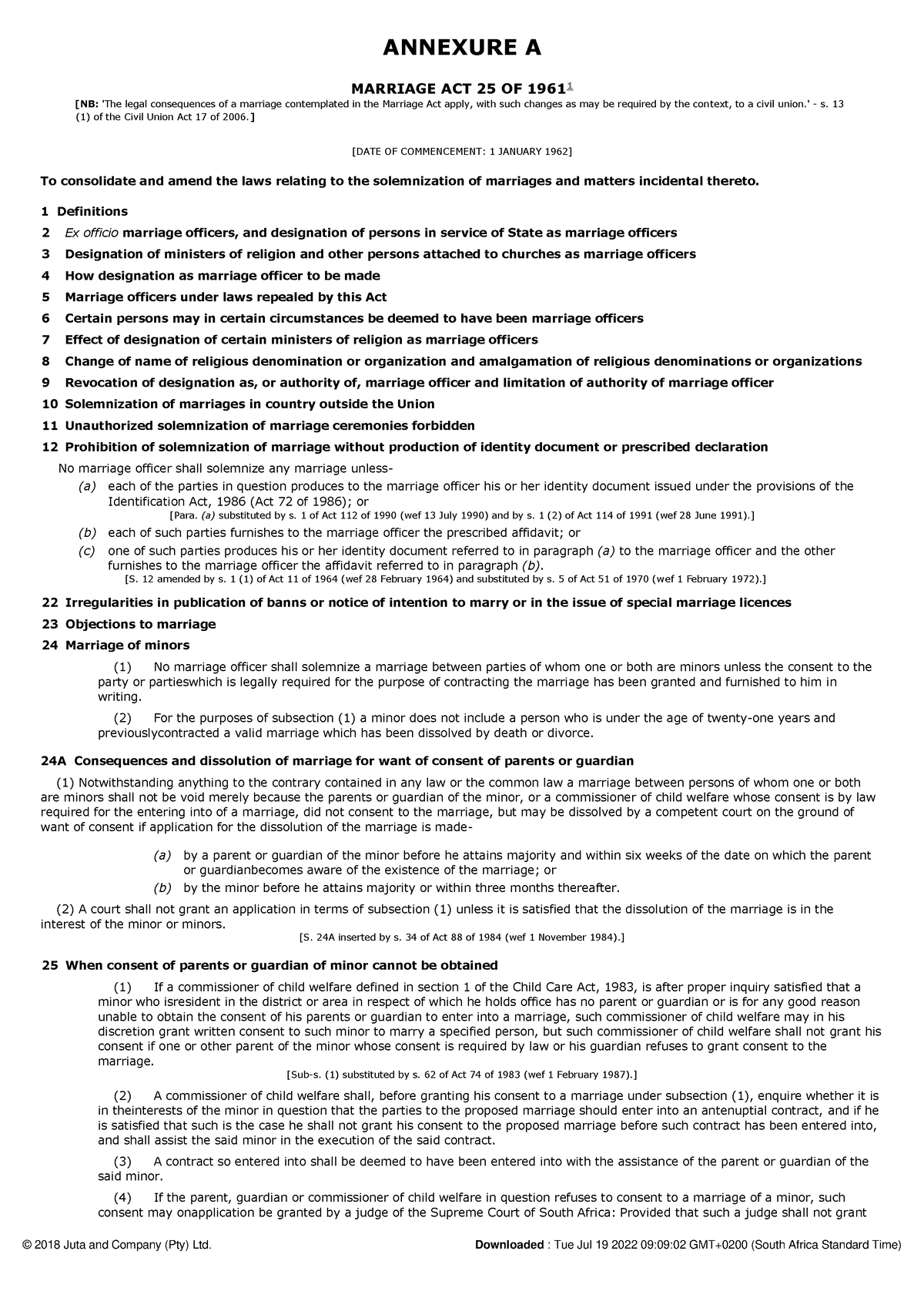 annexure-a-to-semester-test-1-annexure-a-marriage-act-25-of-1961-1