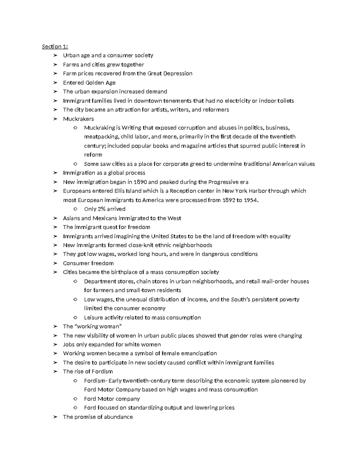 Hist Amer Civ Reading Notes Chp 18 - Section 1: Urban age and a ...