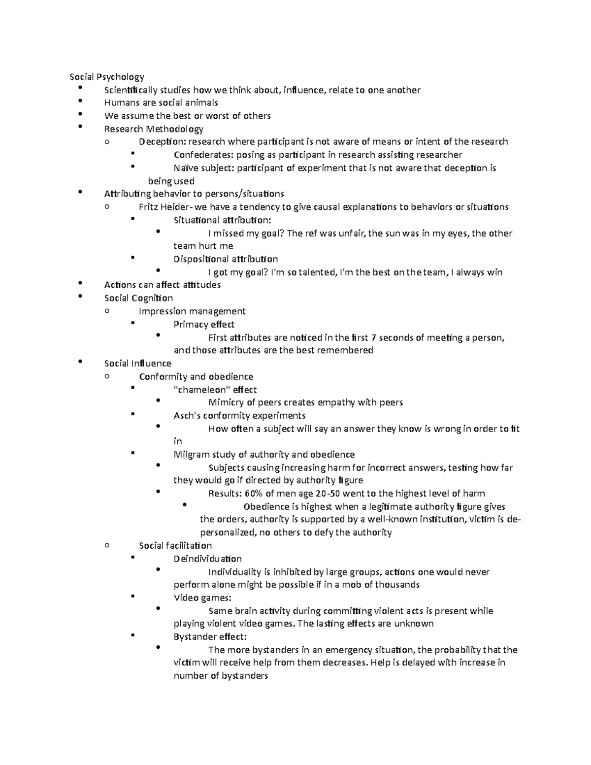 Chapter 12 (social psychology) - Lecture notes 14 - Social Psychology ...