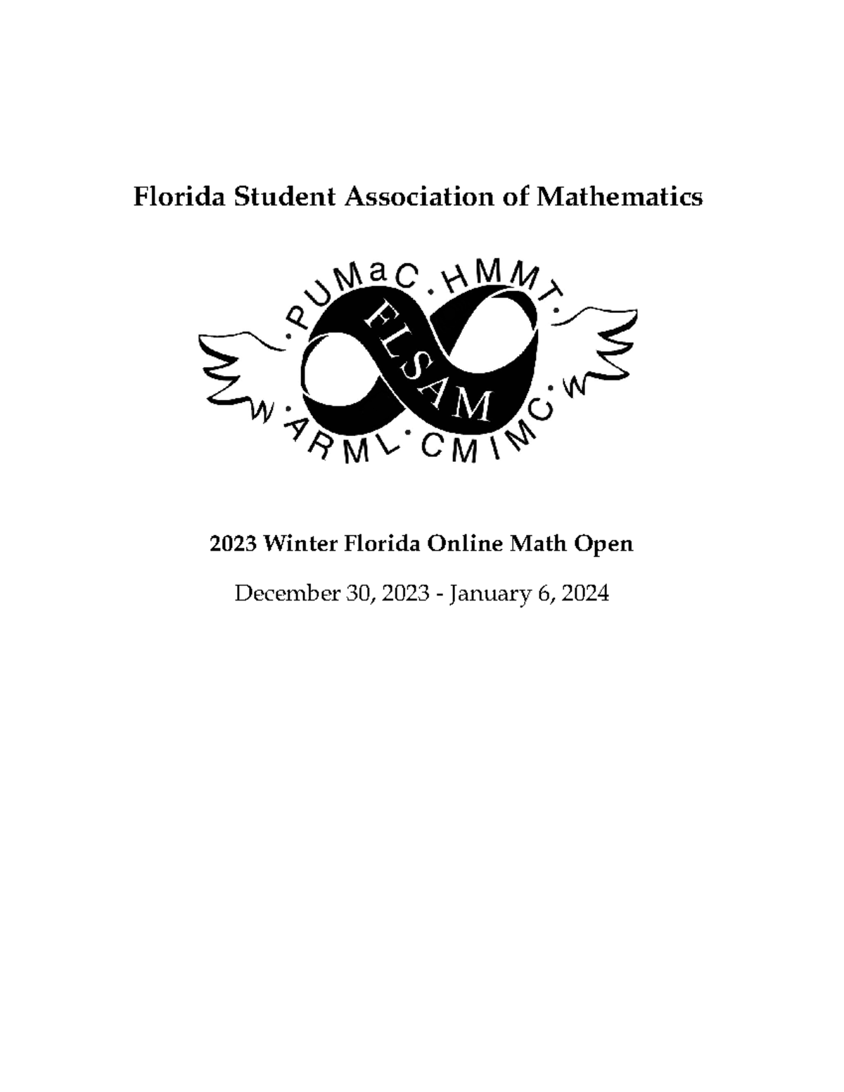 Flomo 23-24 - Xgzhcy - Florida Student Association of Mathematics 2023 ...