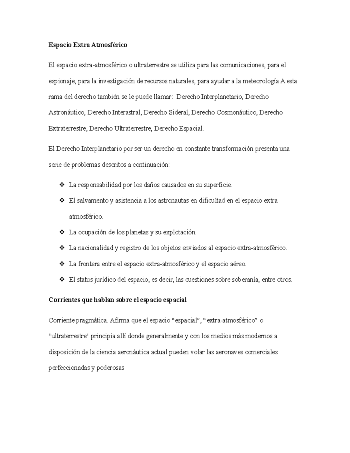 Espacio Extra Atmosférico Internacional Espacio Extra Atmosférico El