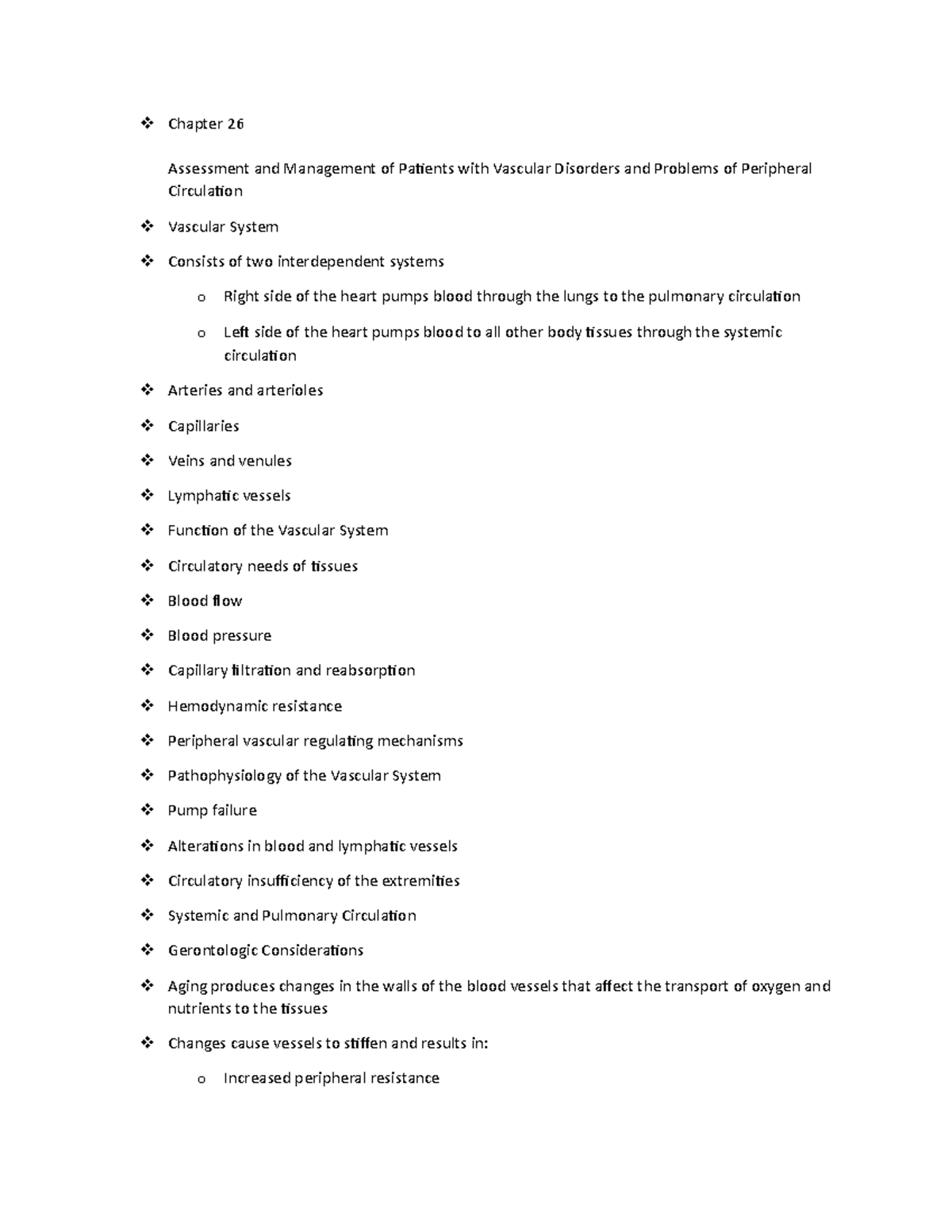 Chapter 26 - Notes - Chapter 26 Assessment And Management Of Patients ...