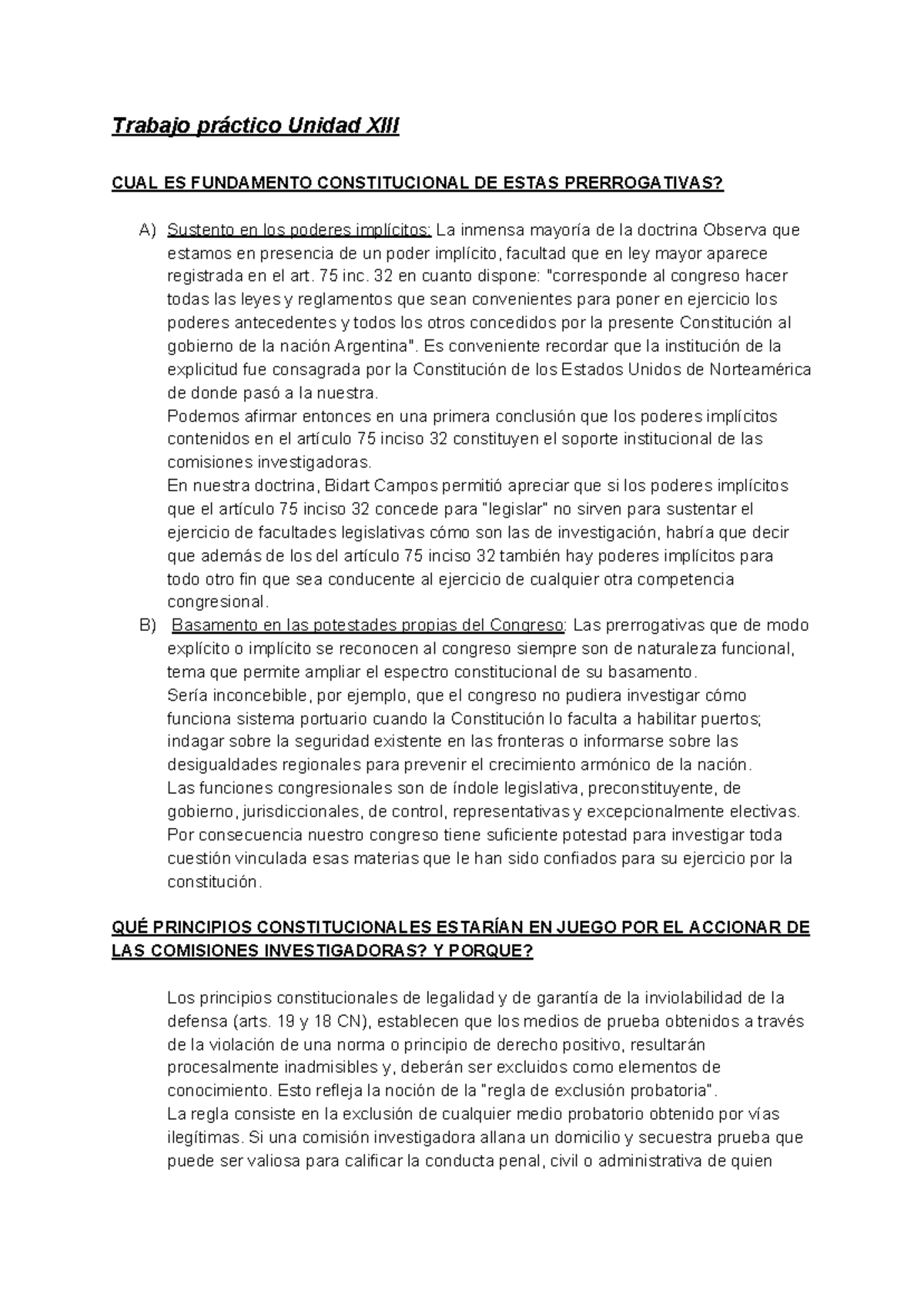 Trabajo Practico Unidad XIII - Trabajo Práctico Unidad XIII CUAL ES ...