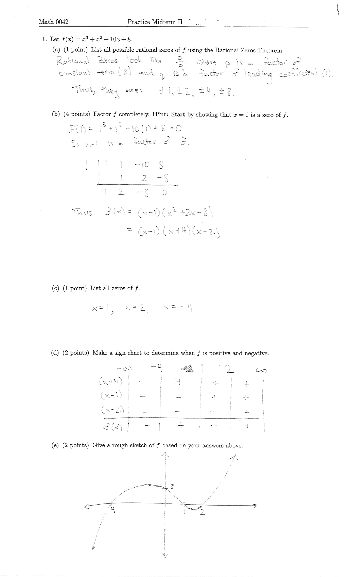 Practice Midterm II Part 2 - MATH-0042 - Studocu