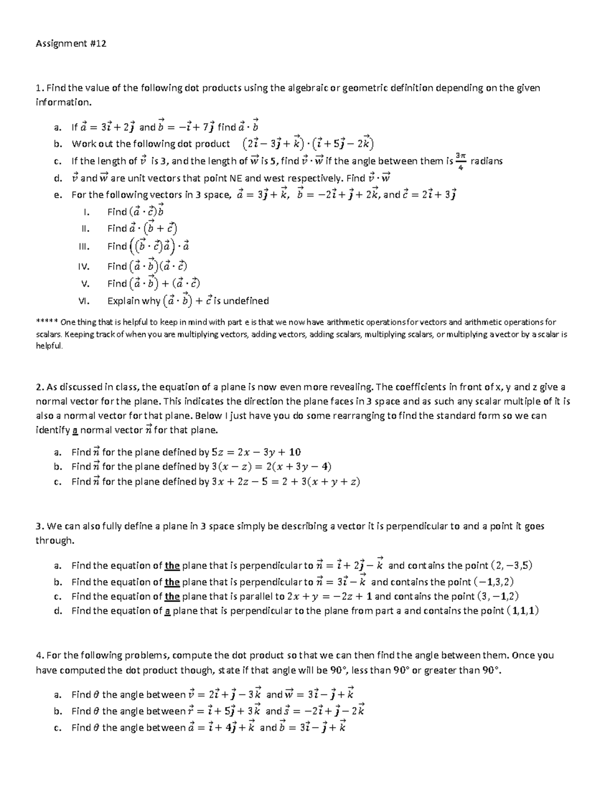 assignment find the product