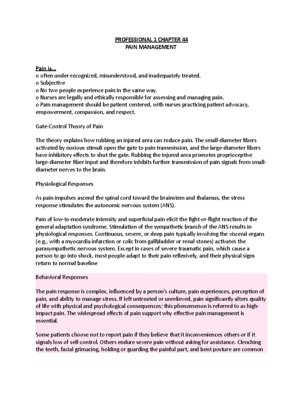 research proposal for pain management