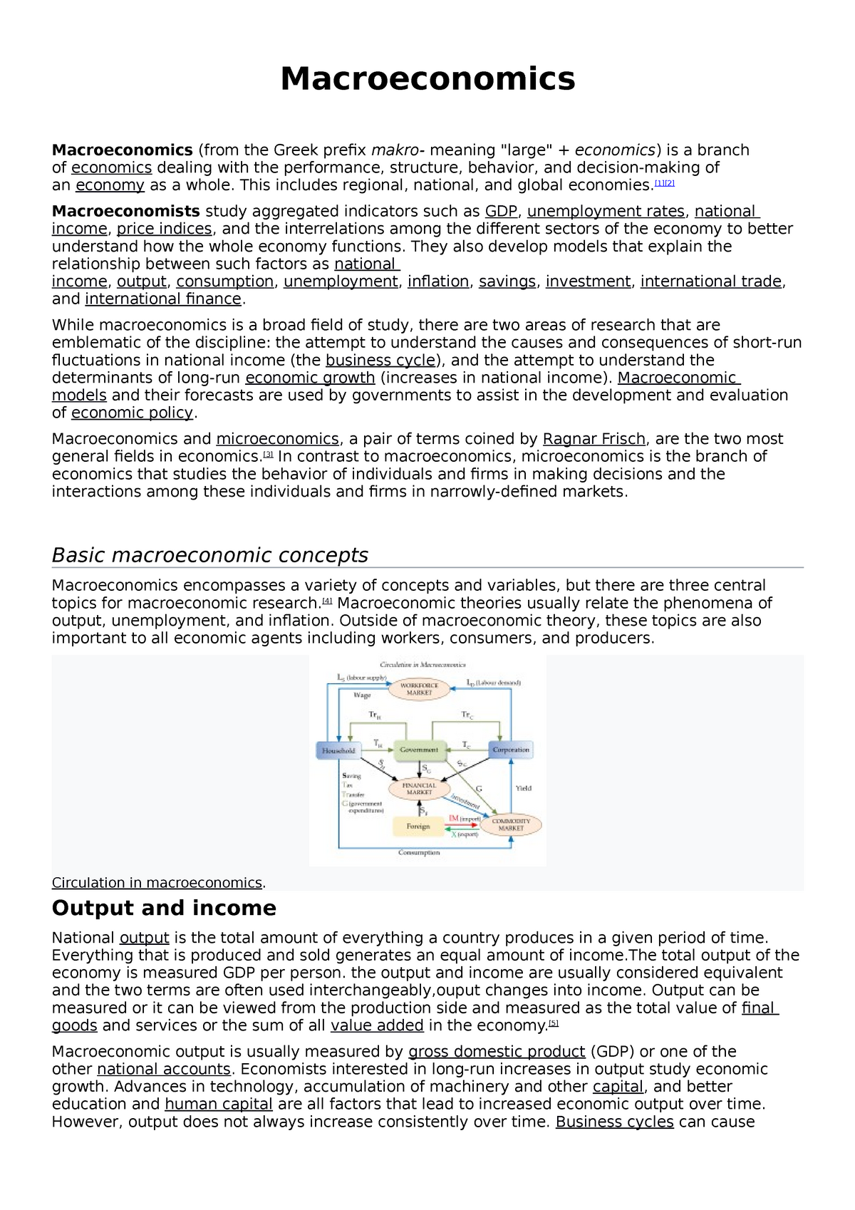 Macroeconomics - Grade: B - Macroeconomics Macroeconomics (from The ...