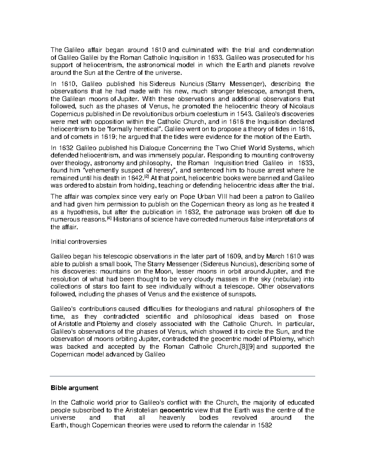 Galileo Galilei Galileo Was Prosecuted For His Support Of