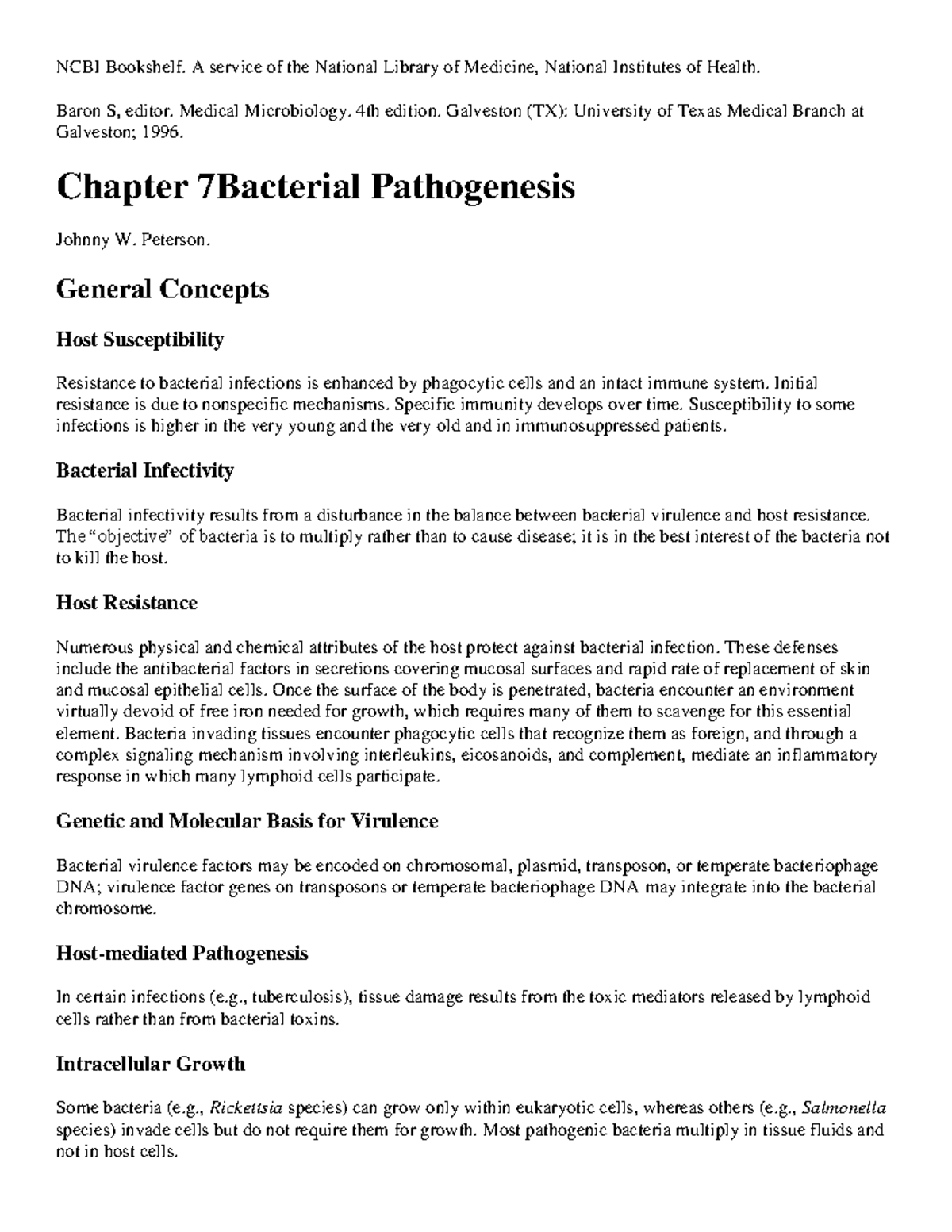 Bacterial pathogenesis - NCBI Bookshelf. A service of the National ...