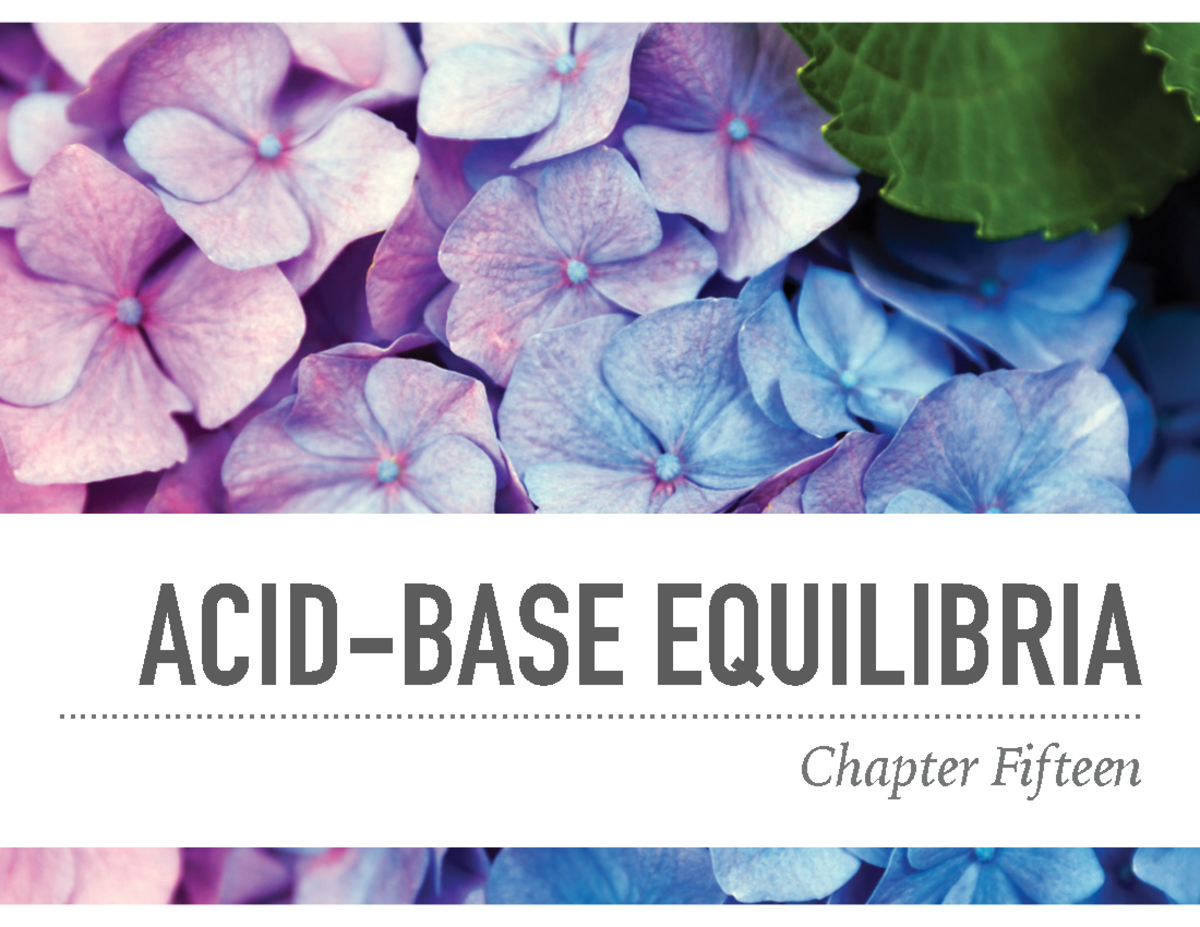 Chapter 15 Acid Base Equilibria Presentation - ACID-BASE EQUILIBRIA ...