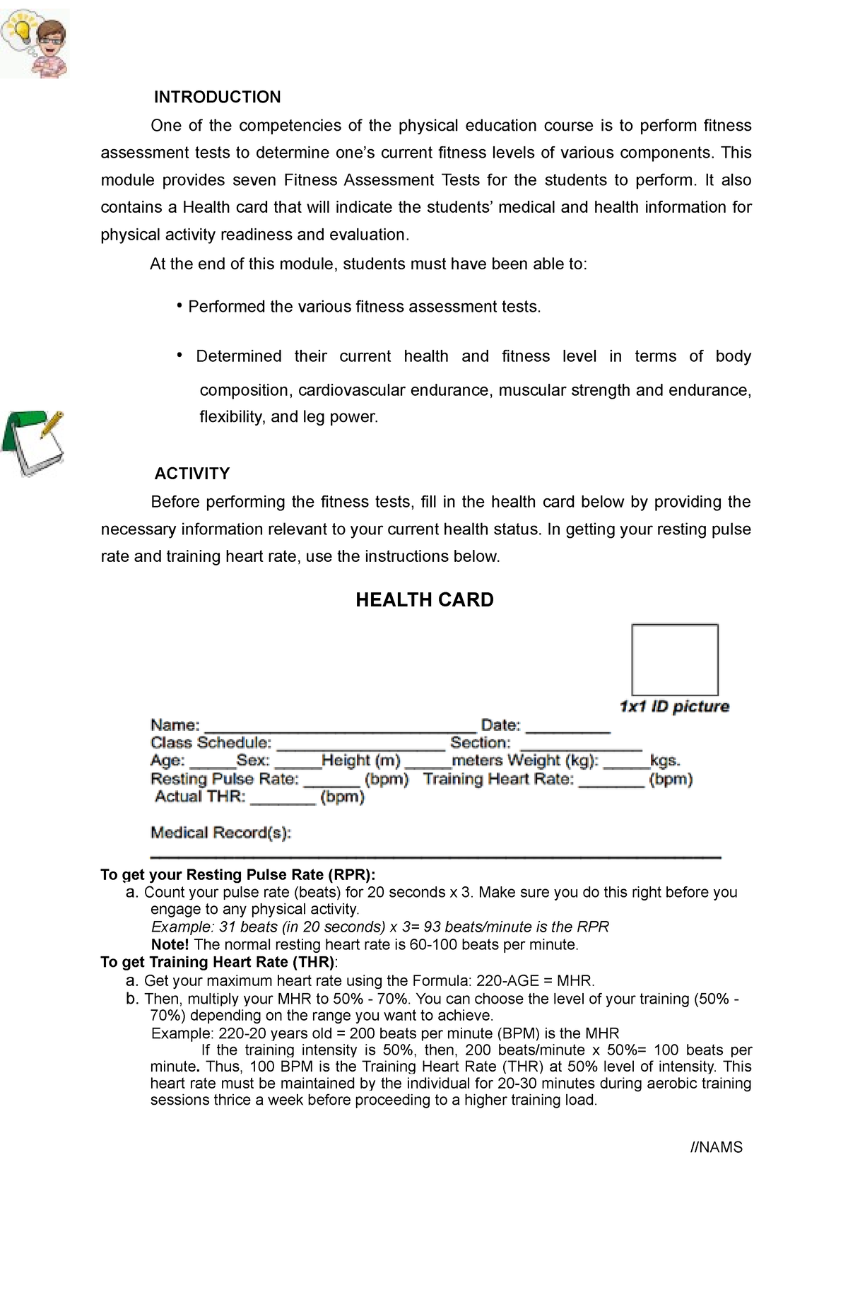 Fitness Assessment Tests 2023 INTRODUCTION One Of The Competencies Of   Thumb 1200 1835 