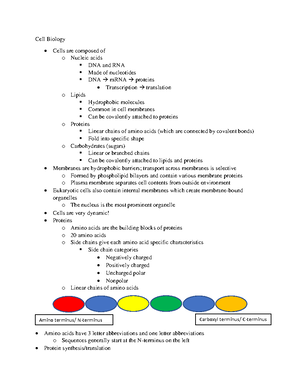 Study Guide 32 - Notes for Exams 1,2,3,4 and Final - BIL 160 Study ...