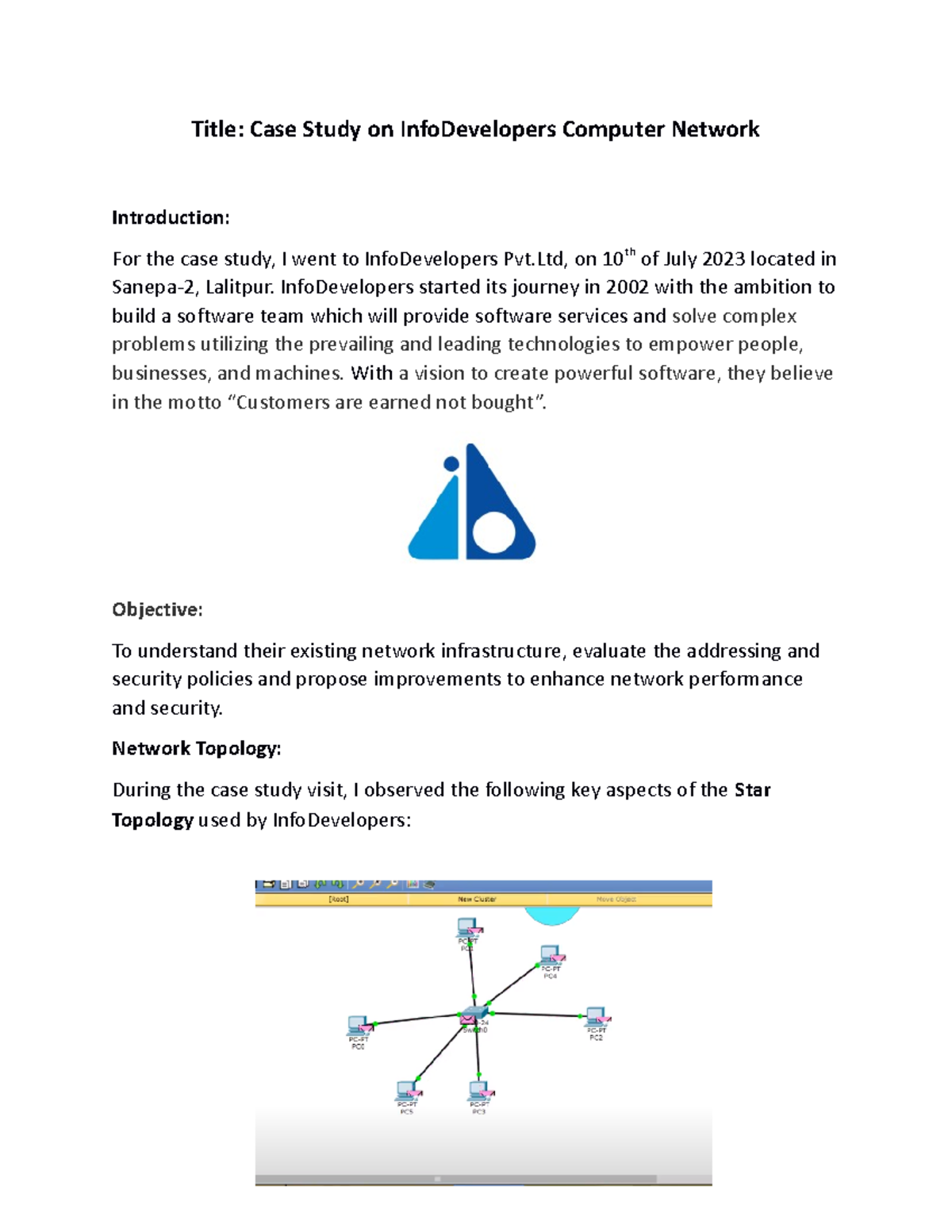 Cn casestudy - CN case study about topology - Title: Case Study on ...