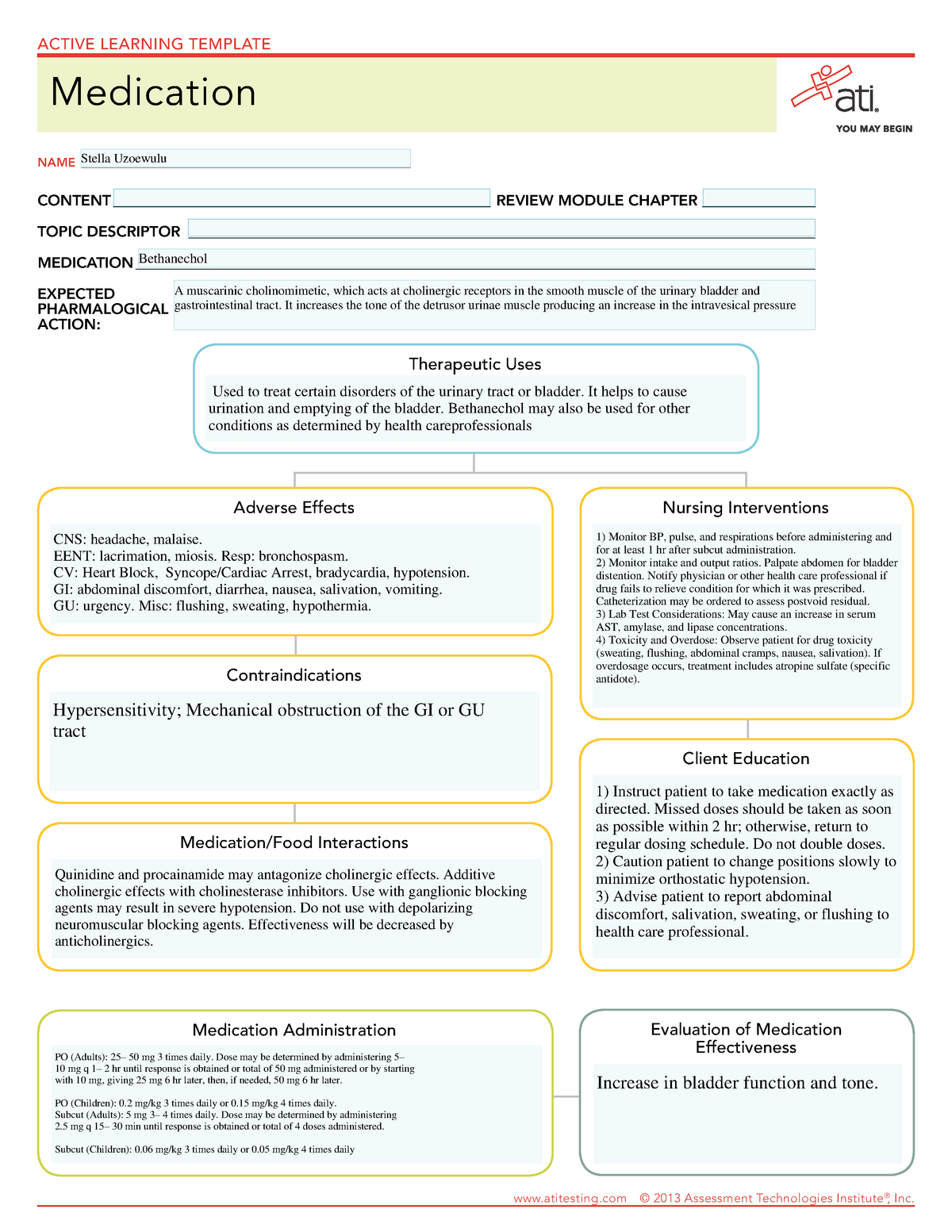 Bethanechol and its uses and effects - Adverse Effects ...