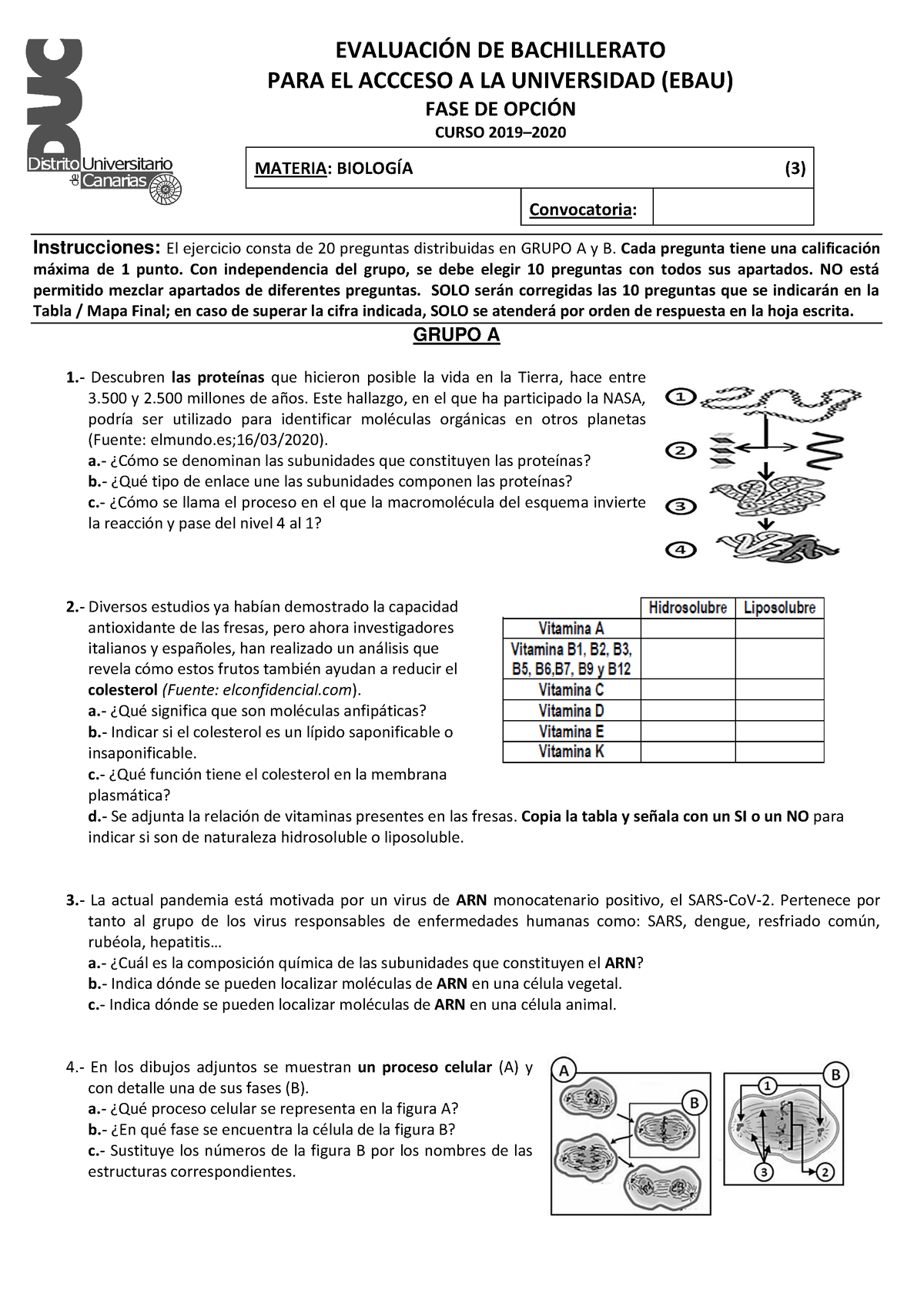 Biologia-junio-2020 - Ebau - EVALUACI”N DE BACHILLERATO PARA EL ACCCESO ...