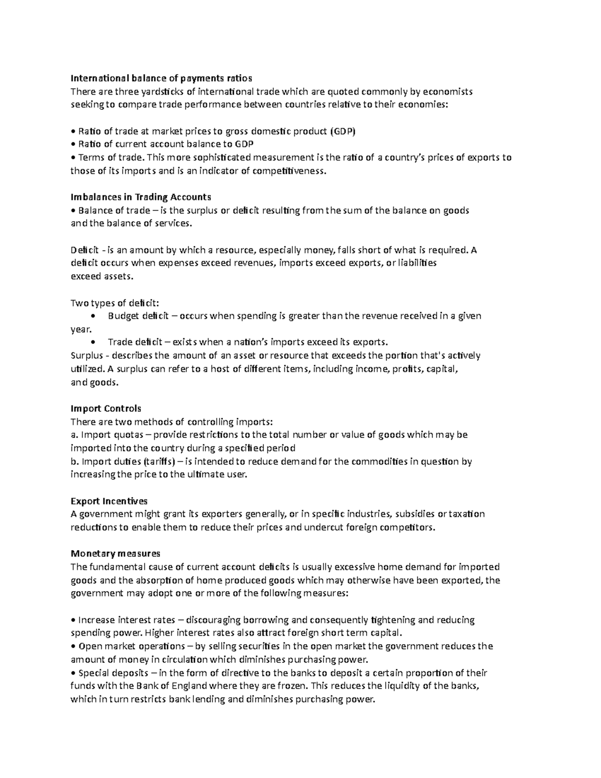 International Business and Trade - International balance of payments ...