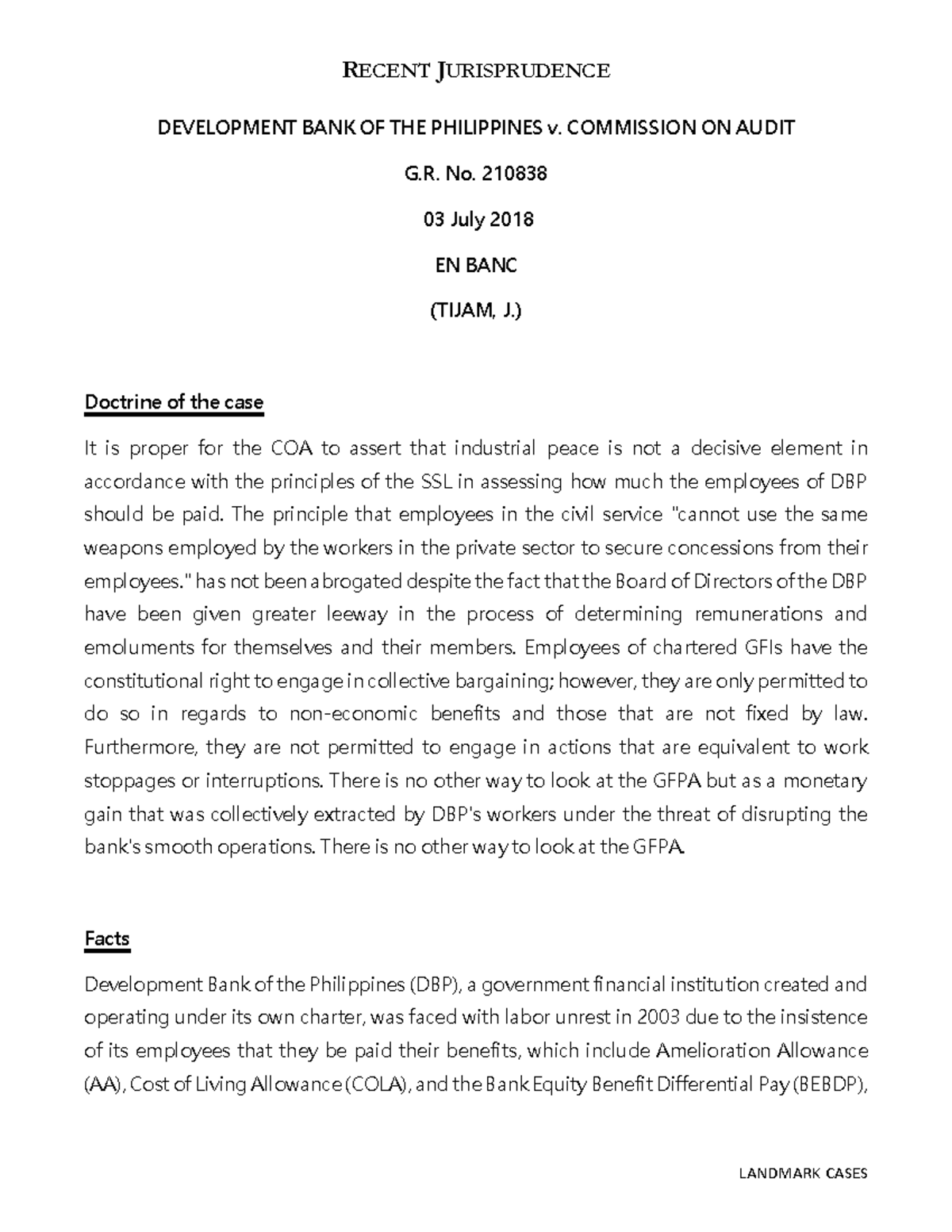 Obligations and Contracts Case digest 41 DEVELOPMENT BANK OF THE