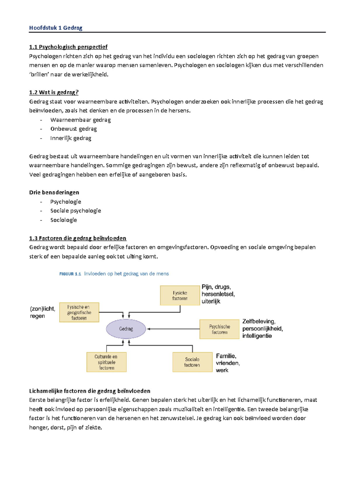 Gedrag In Organisaties[ 2644] - Hoofdstuk 1 Gedrag 1 Psychologisch ...