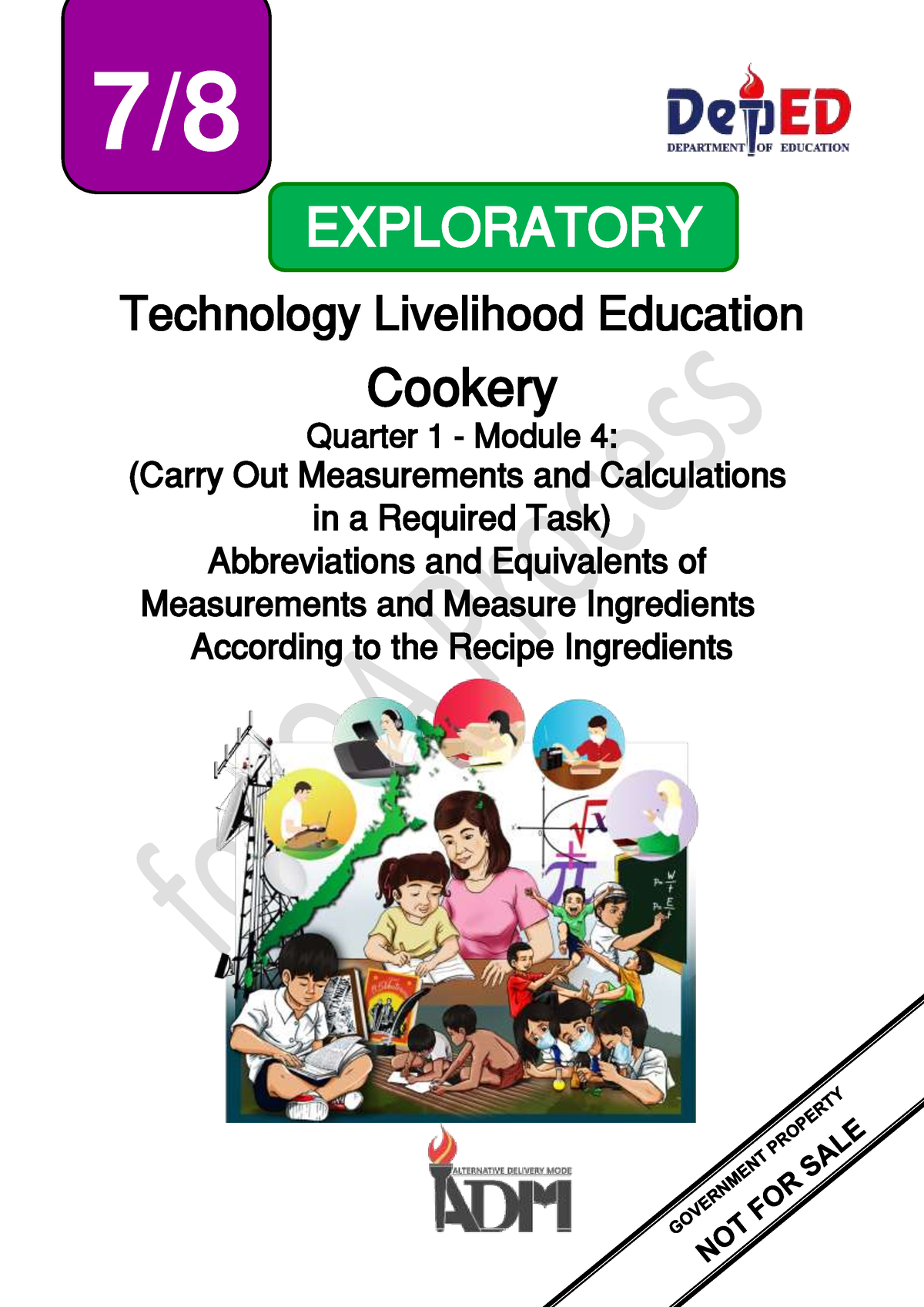 TLE 7-8-Exploratory Cookery Q1 M4 For Printing - - Studocu