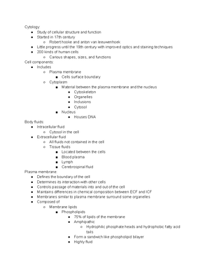 Ch. 1 pdf - Chapter 1 Introduction to Human Anatomy and Physiology ...